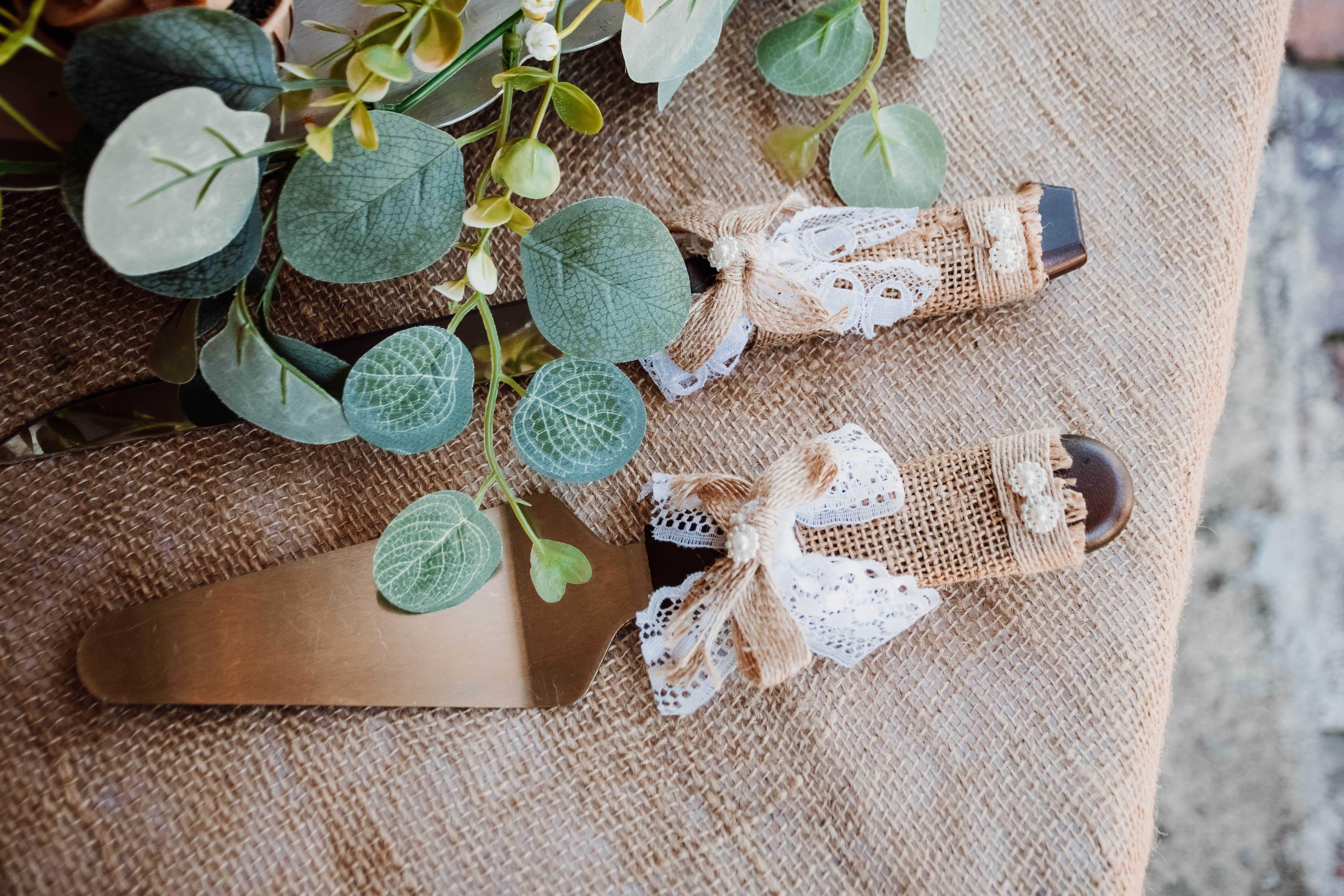 reception hall with string lights and mr mrs signage